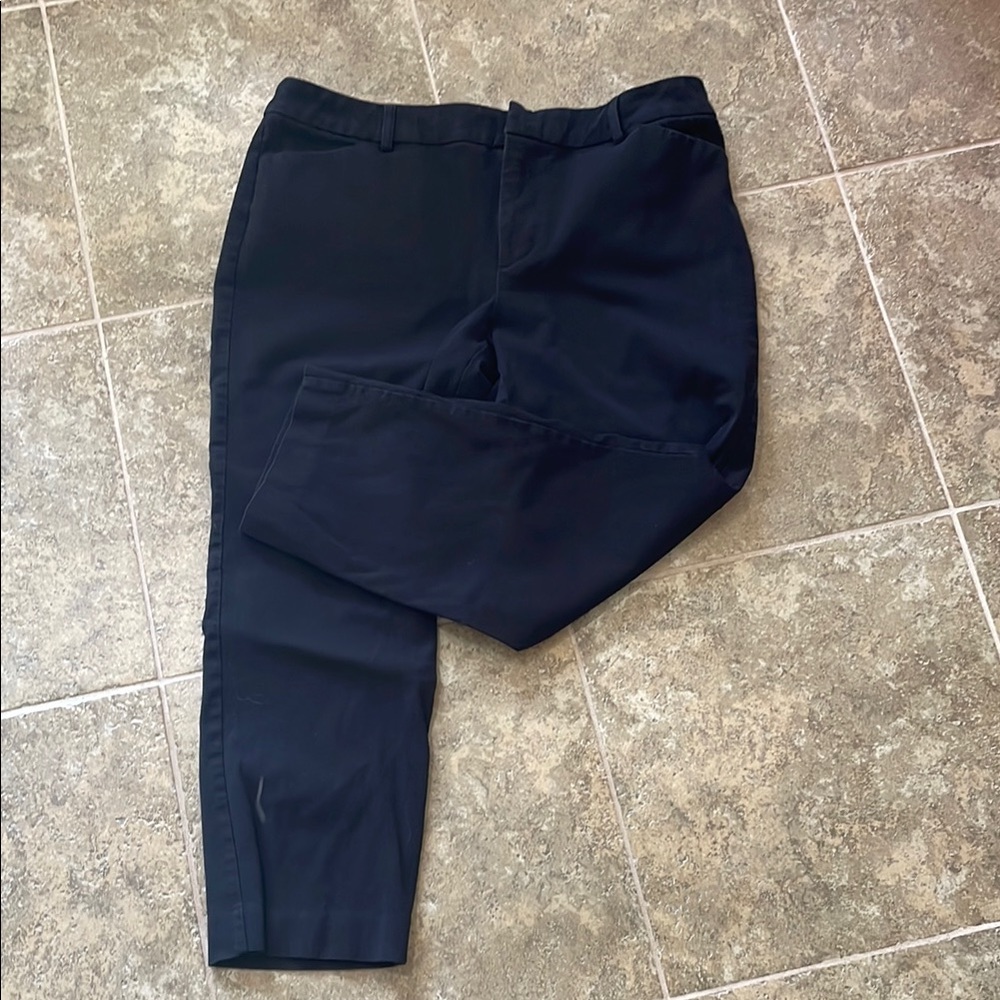 Charter Club women’s Black slim crop style dress Pants / trousers